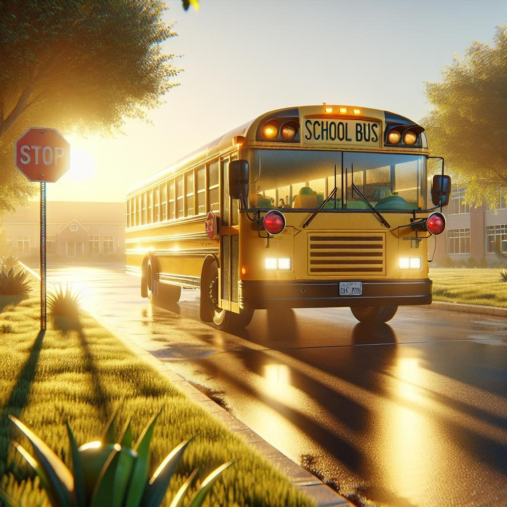 School bus arriving early