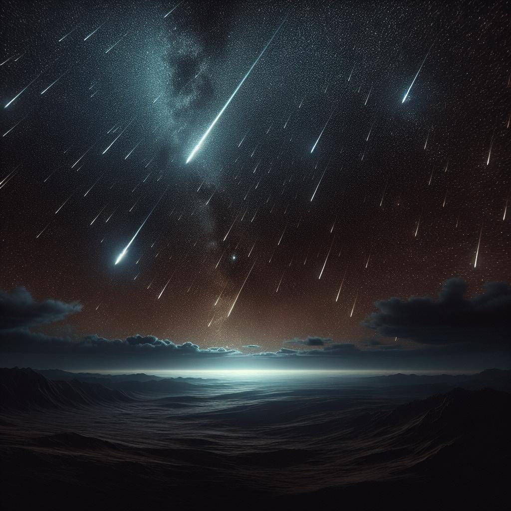 Meteor Shower Night Sky