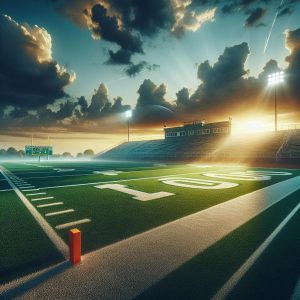 Football Field Sunset