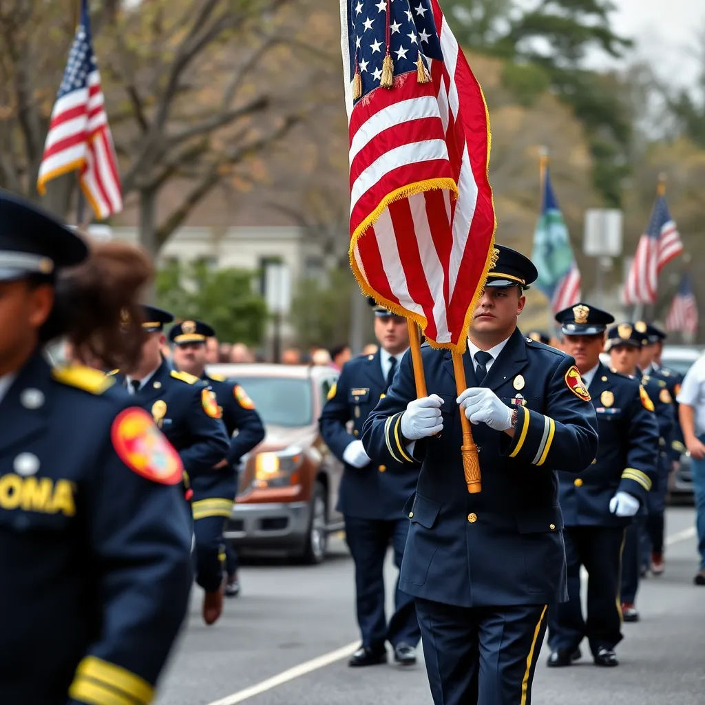 Procession Honors Fallen Firefighter Michael Vinson in Clinton, South Carolina