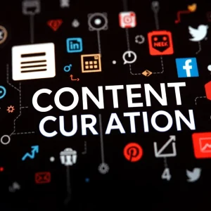 Visual representation of content curation in digital marketing