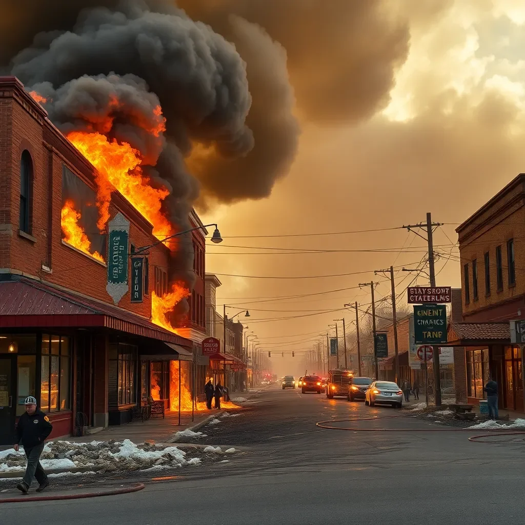 Fire Engulfs Downtown Clinton, Devastating Local Businesses and Community