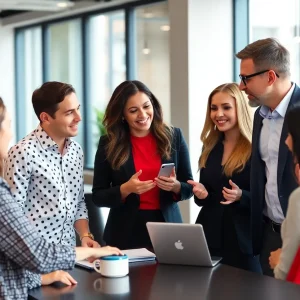 Marketing team analyzing effects of online reviews