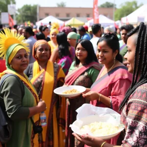 Vibrant community gathering showcasing diverse cultural elements.