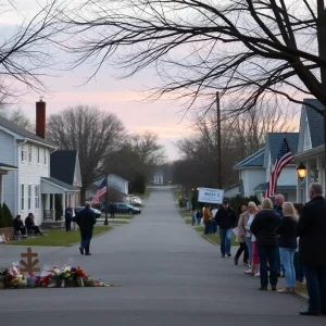 Residents of Clinton come together for a memorial after a tragic incident.