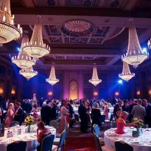 Guests dancing at the Carolinian Society's Annual Ball in Newberry, SC