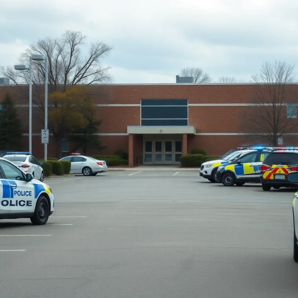 Police presence in Clinton High School parking lot