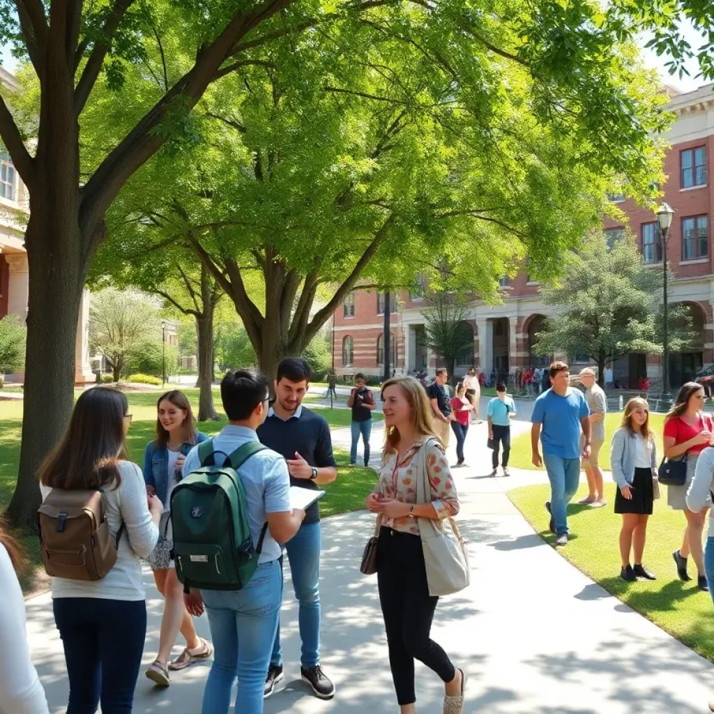 Students engaged in academic activities at Presbyterian College