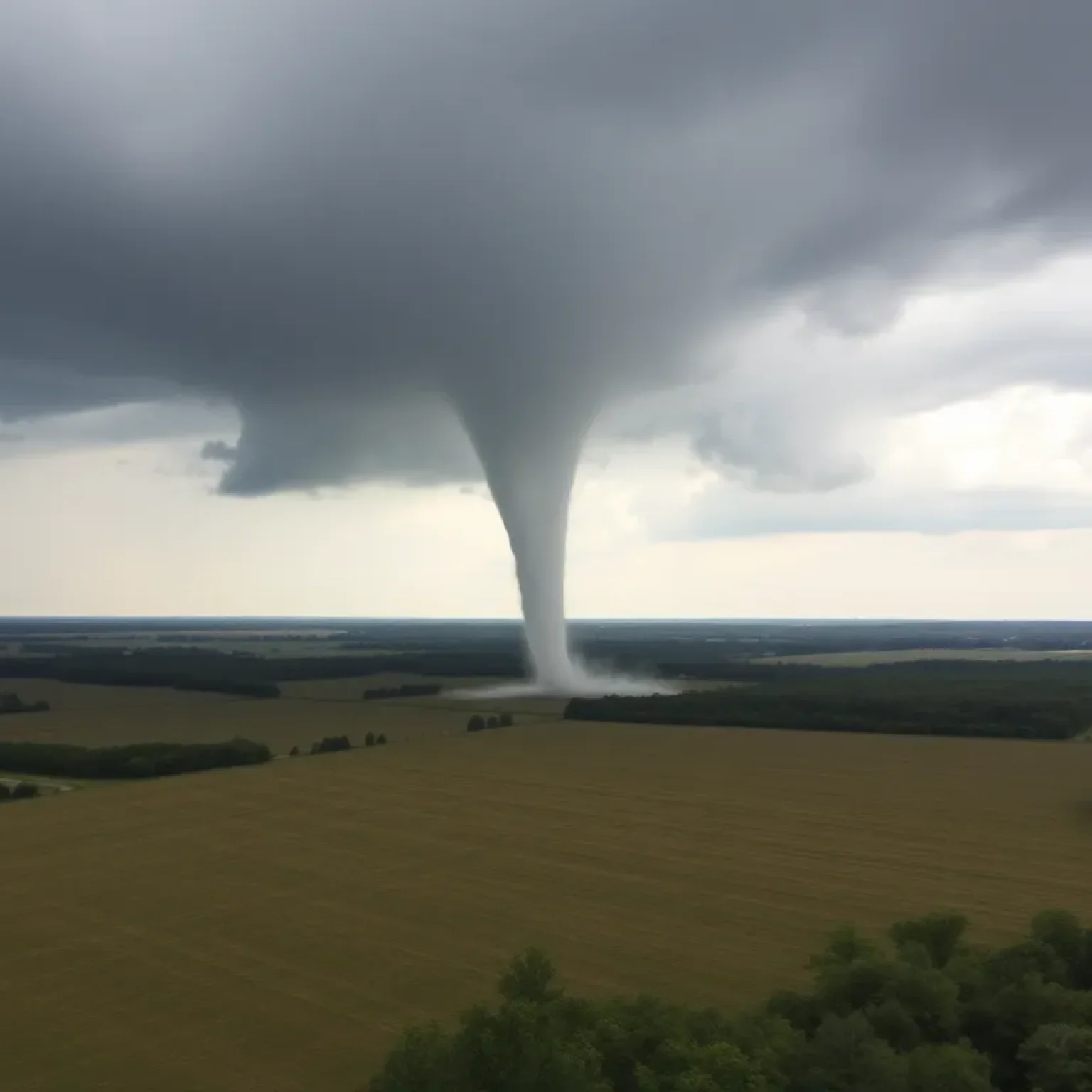 A tornado over a field in South Carolina