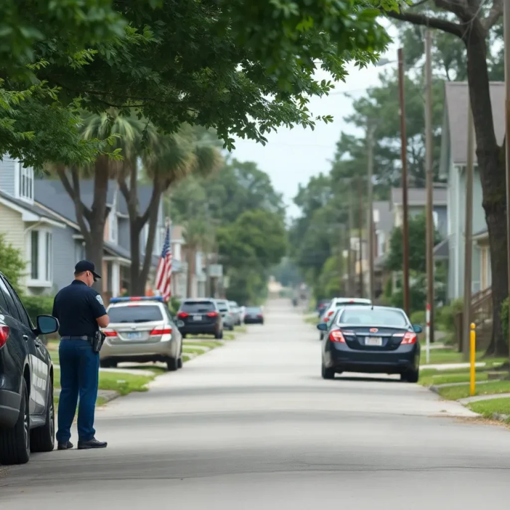 Police investigating a burglary scene in Clinton SC