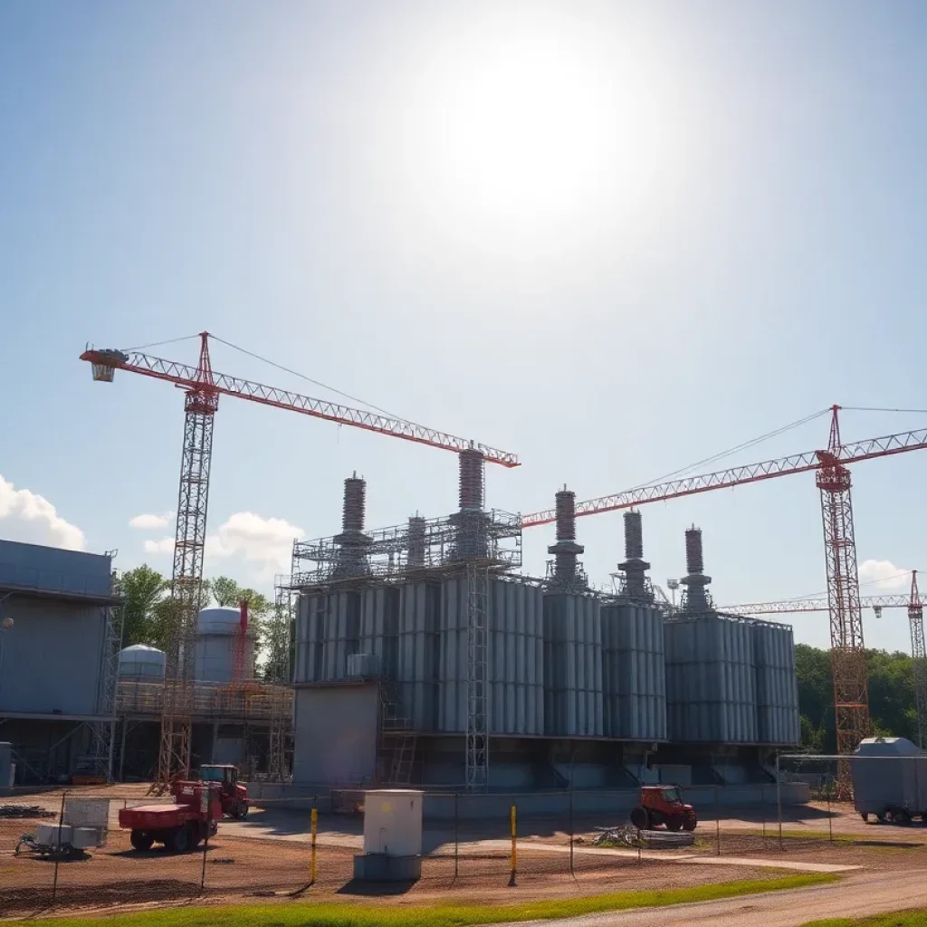 Construction site of the new transformer plant in Jonesville SC